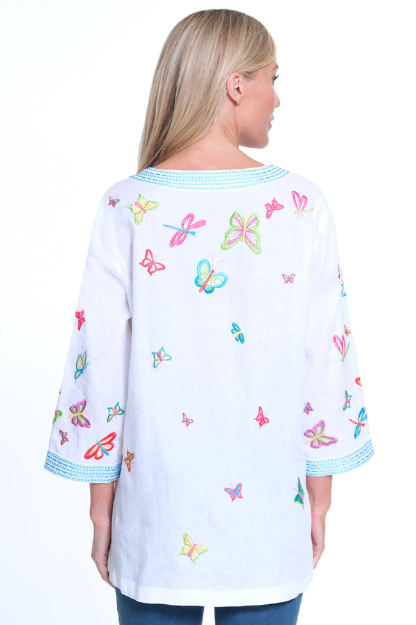Butterfly Tunic - Petite - White
