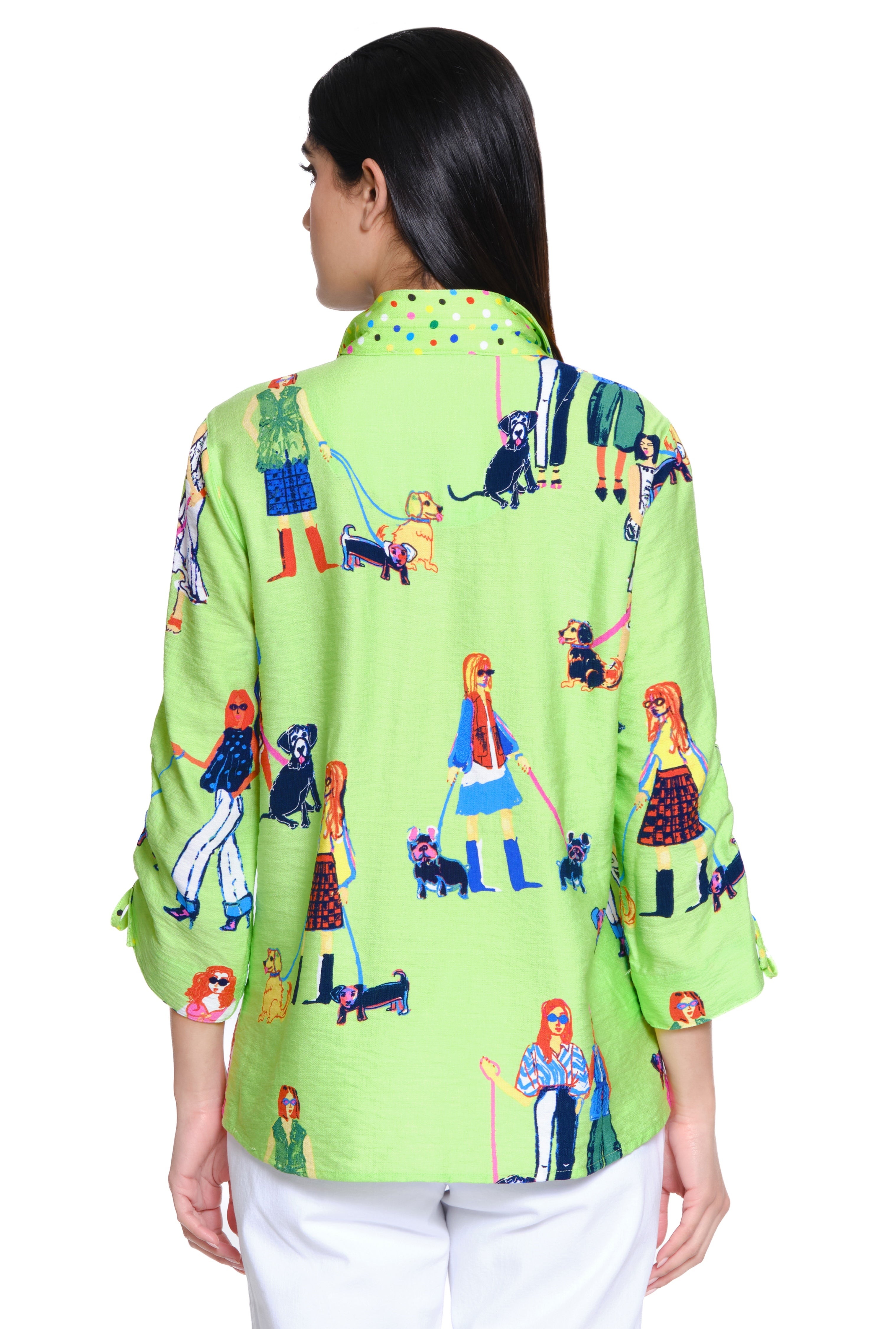 Novelty Print Tunic - Soft Lime