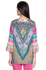 Embroidered Print Top - Women's - Floral Multi