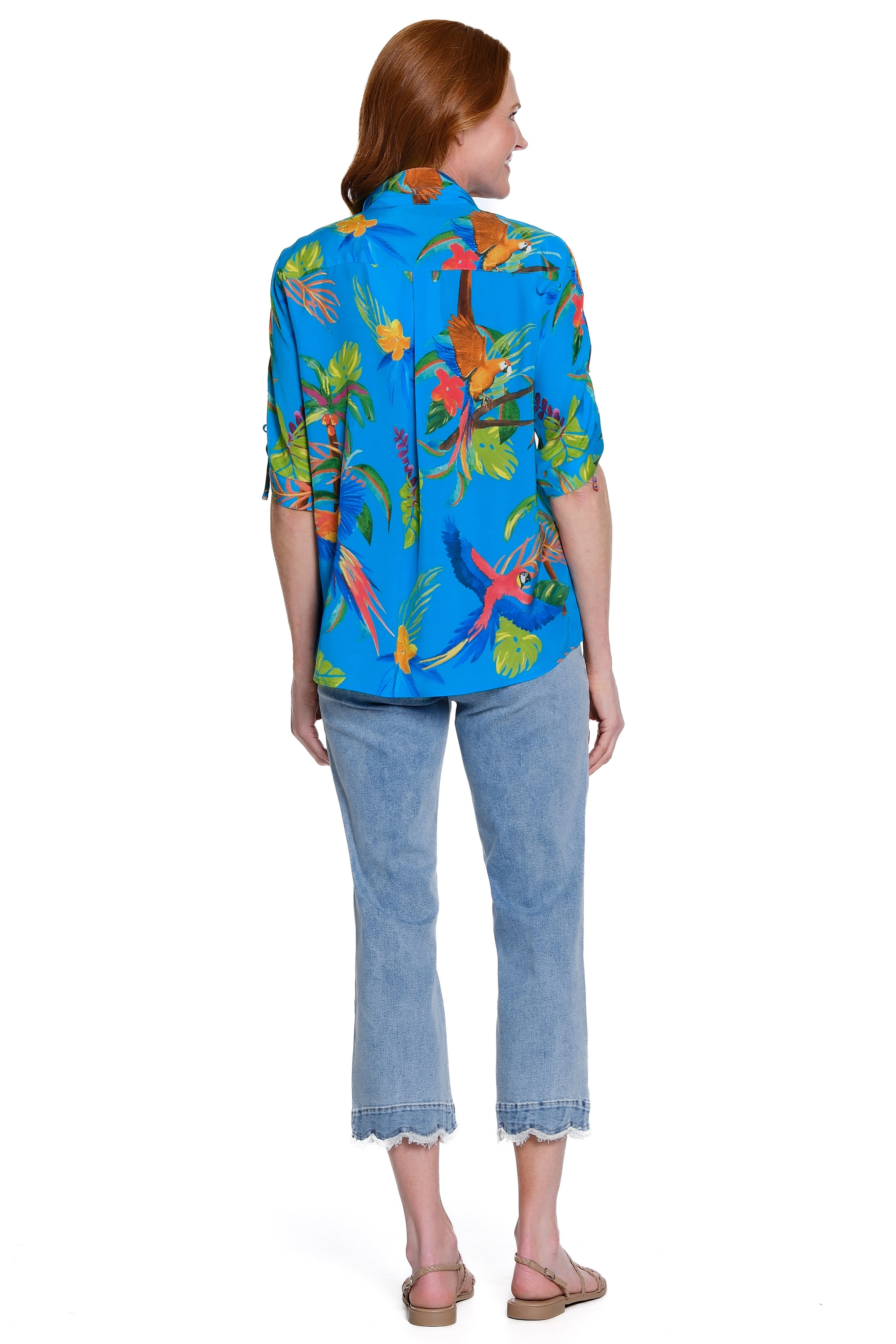 5-Pocket Pant with Scallop Hem - Denim