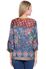 Mixed Print Tunic - Petite - Floral Multi