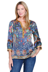 Mixed Print Tunic - Petite - Floral Multi
