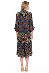 Mixed Print Tiered Dress - Petite - Multi