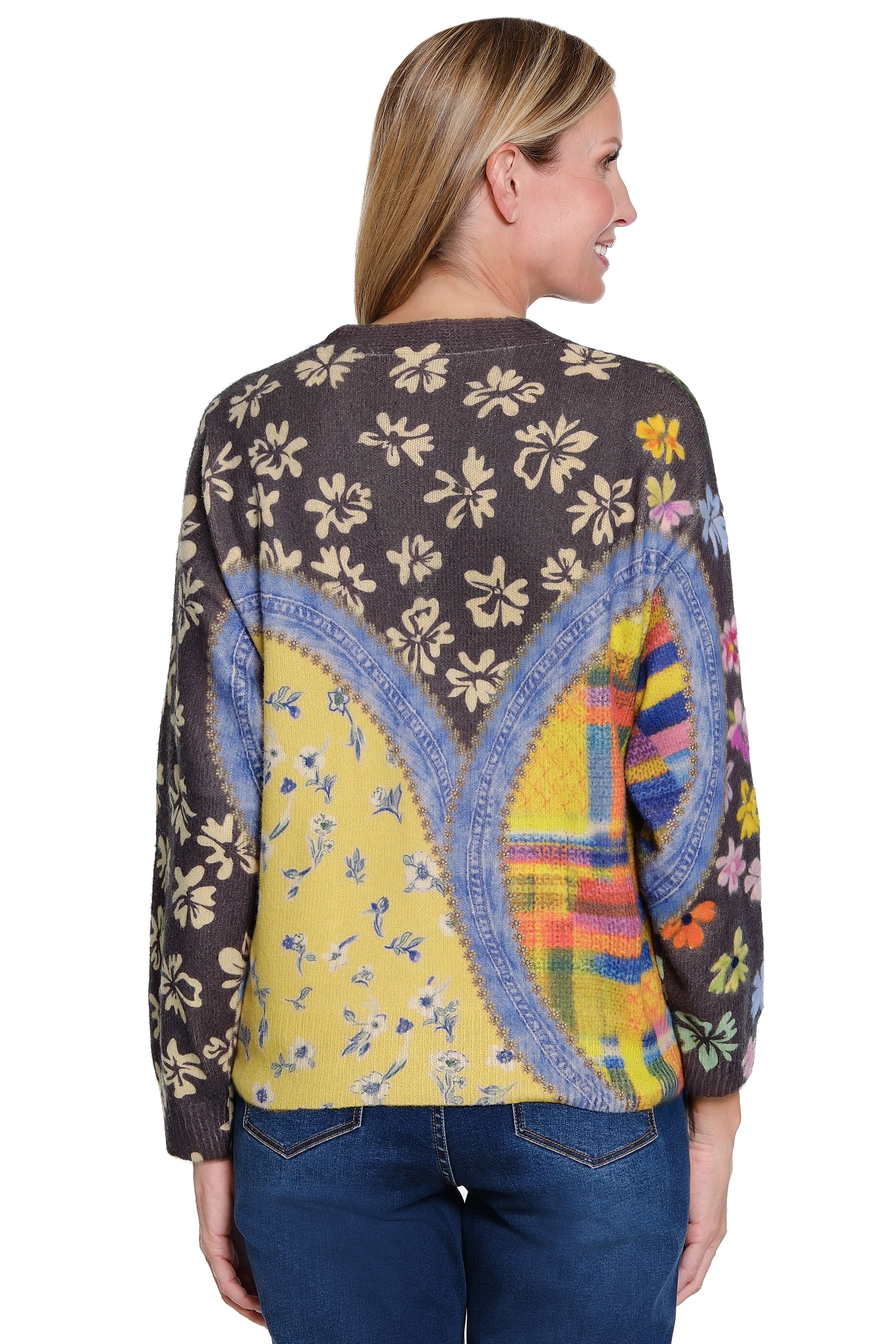 Button-Front Cardigan - Multi