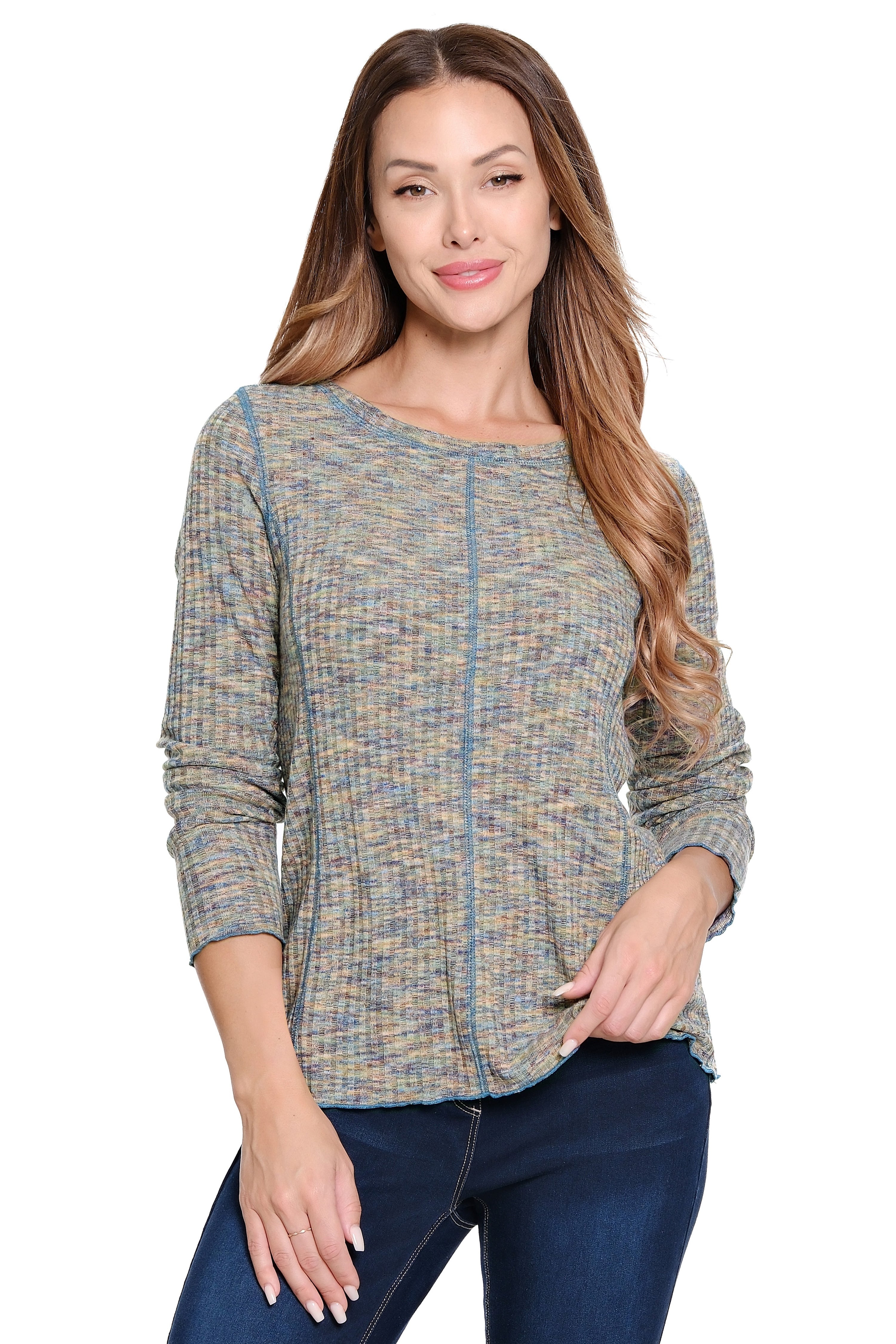 Space Dye Knit Top - Multi