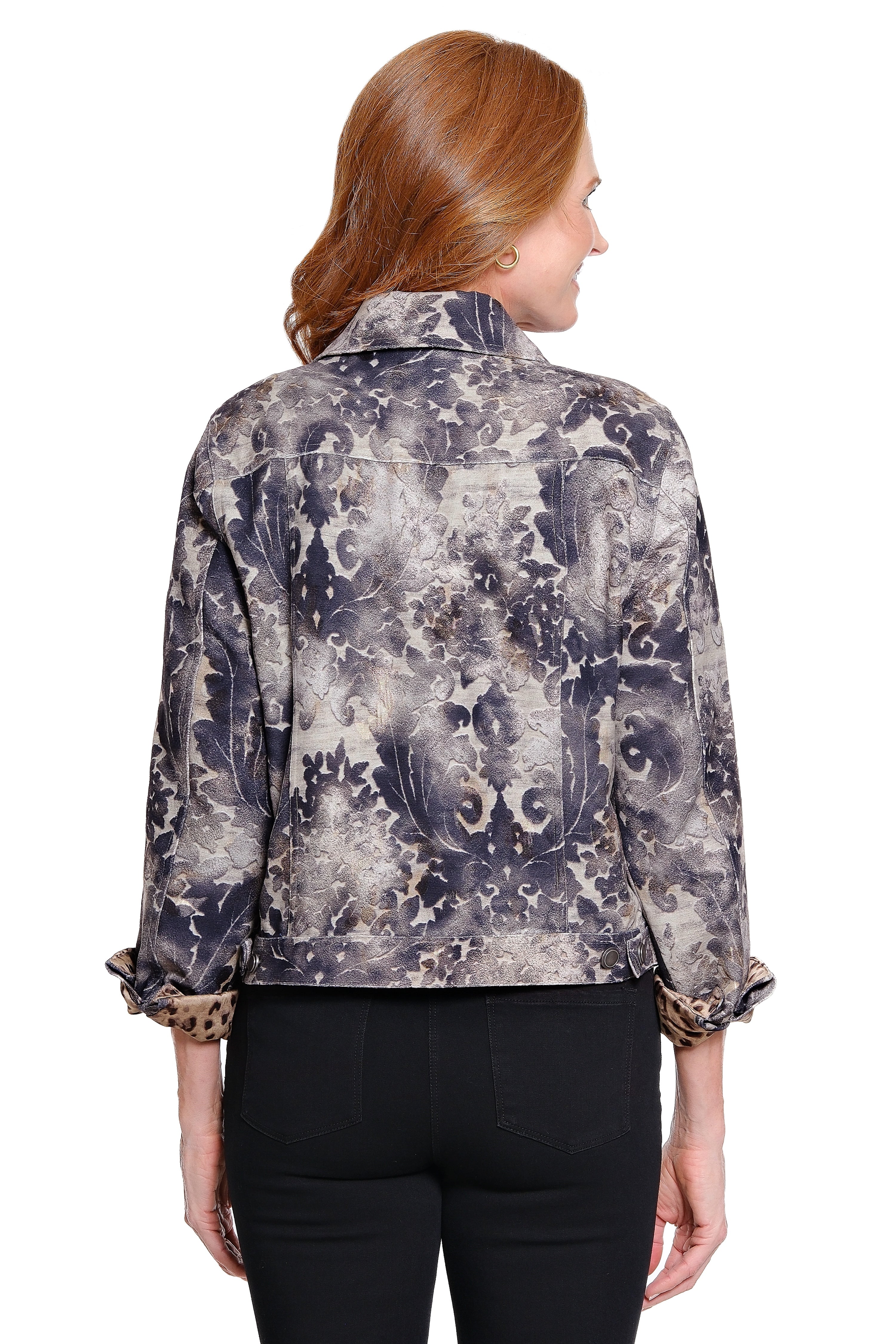 Chenille Burnout Jacket with Pockets - Natural