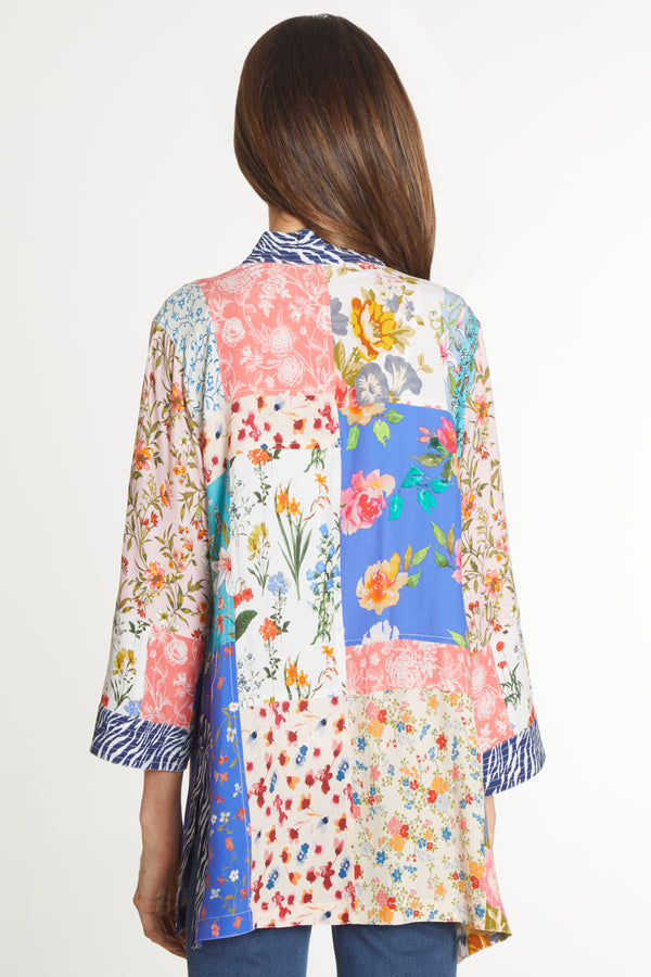 Mixed Print Kimono - Floral Multi
