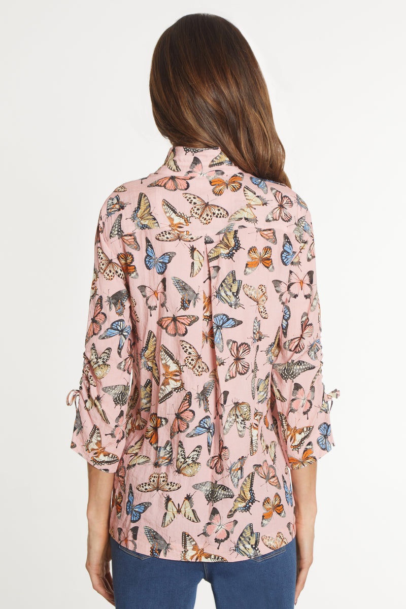 Butterfly Tunic - Pink Print