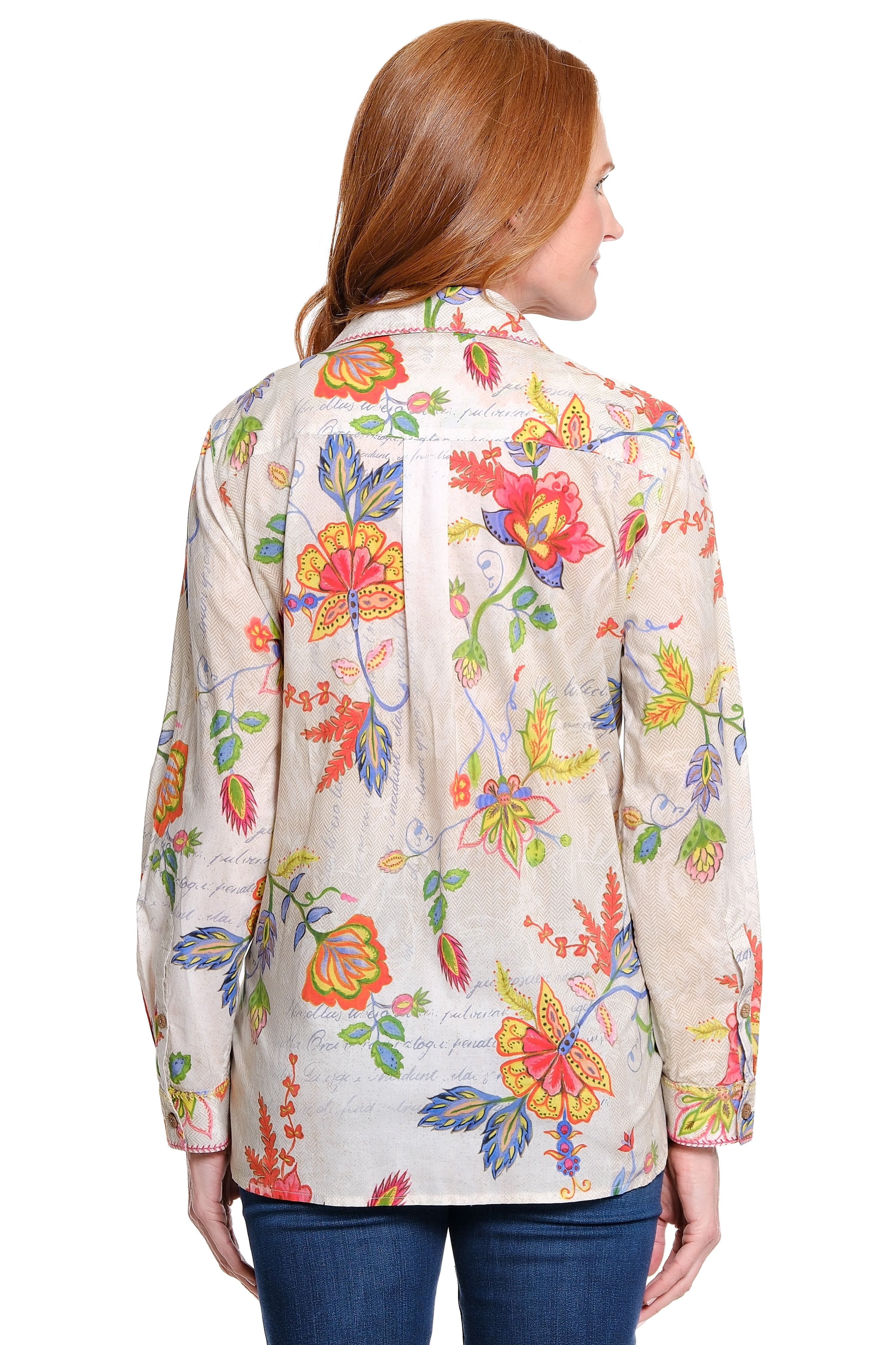 Floral Embroidered Blouse - Floral Multi