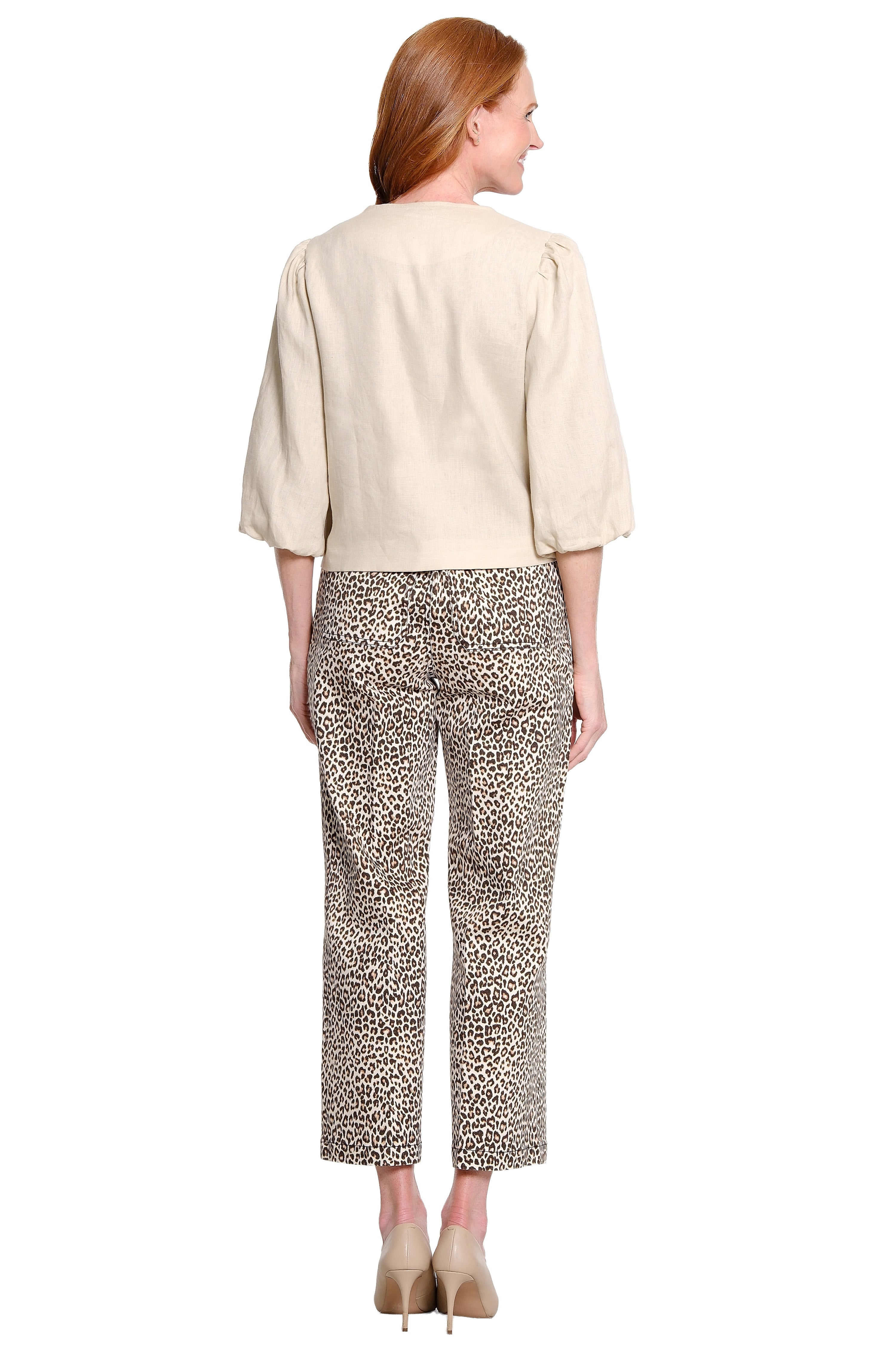 Animal Print Straight Leg Pant - Neutral Animal