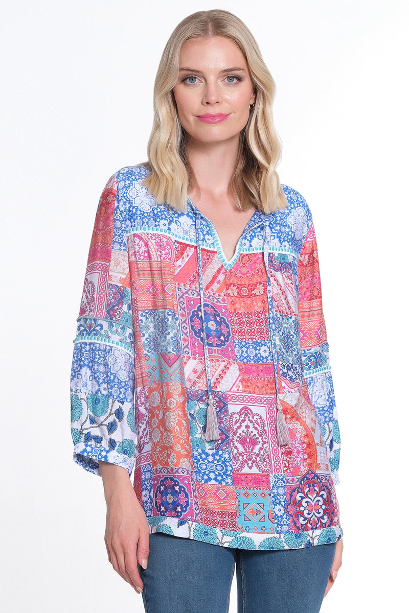 Mixed Print Tunic - Multi