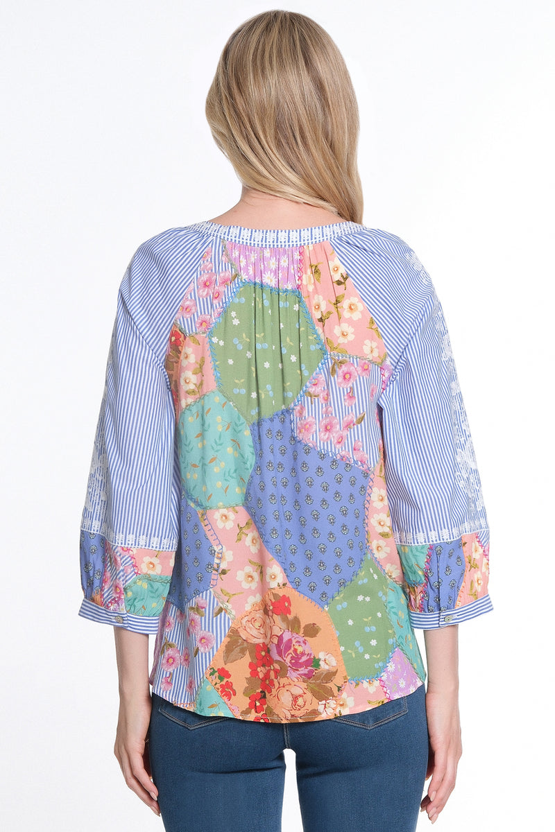 Embroidered Print Tunic - Multi