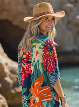 Printed Button-Front Tunic - Plus - Multi