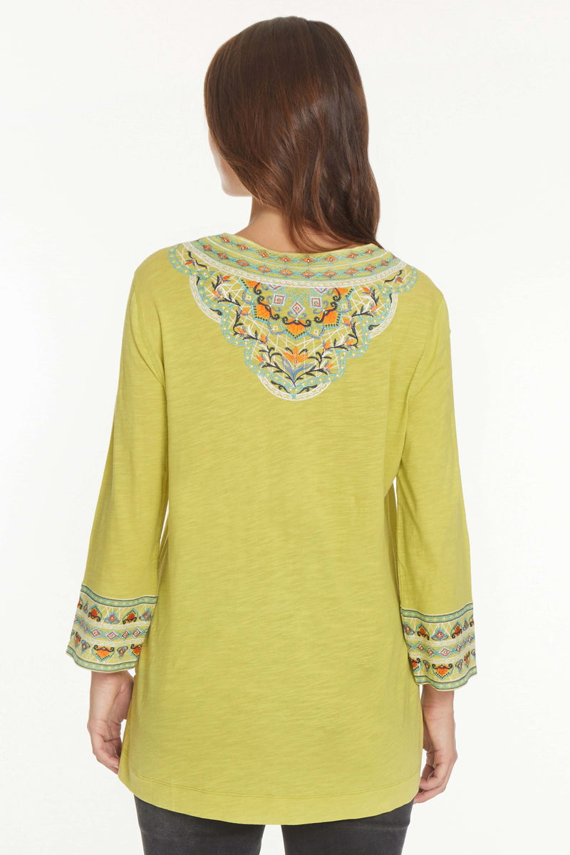 Embroidered Tunic - Citron