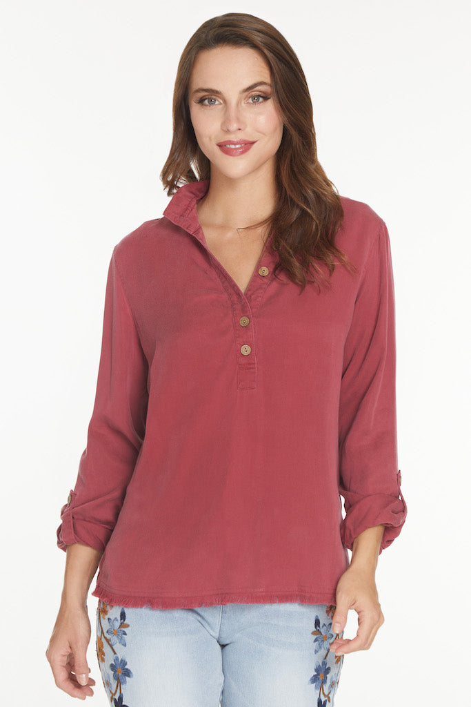 V-Neck Tunic- Spice