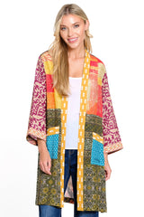 Long Embroidered Kimono - Women's - Multi