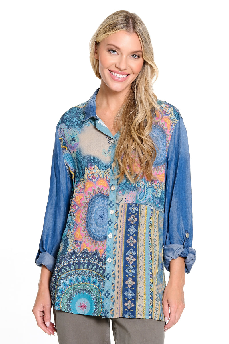 Novelty Print Shirt - Women's - Multi