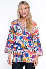 Geo Print Tunic - Petite - Geo Multi