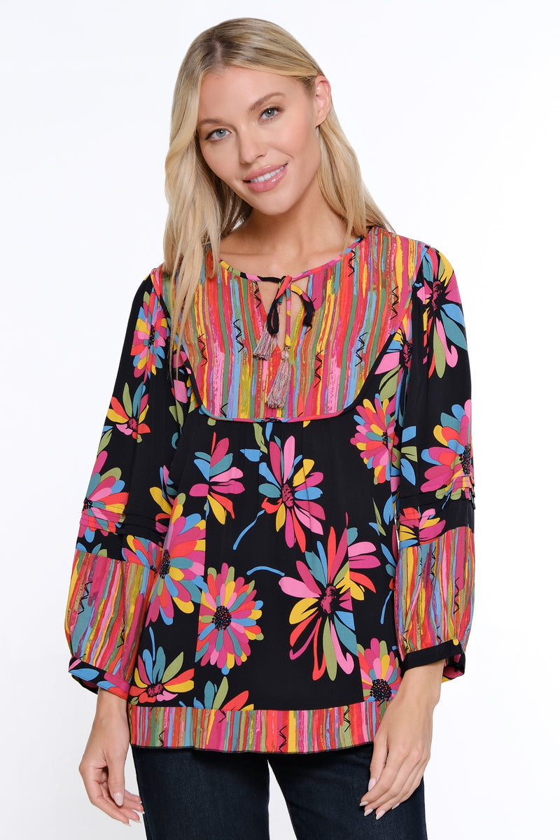 Tie Front Tunic - Multi