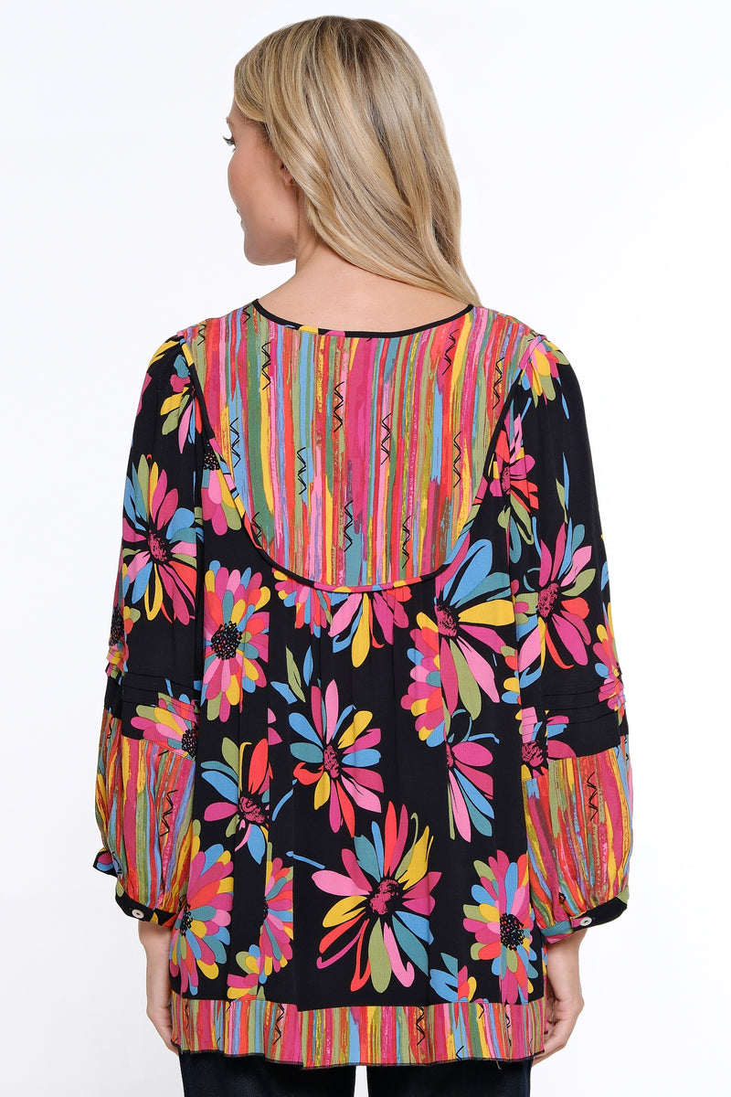 Tie Front Tunic - Multi