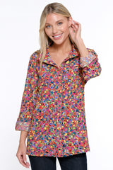 Eyelet Wire Collar Tunic - Petite - Multi