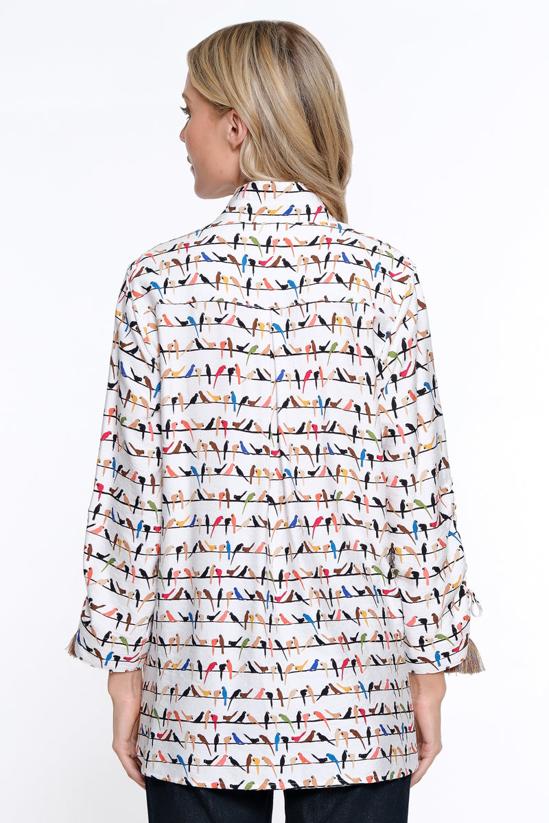 Novelty Print Blouse - Petite - Neutral Print