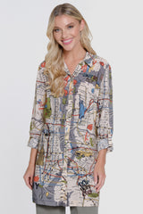 Map Print Tunic - Women's - Multi