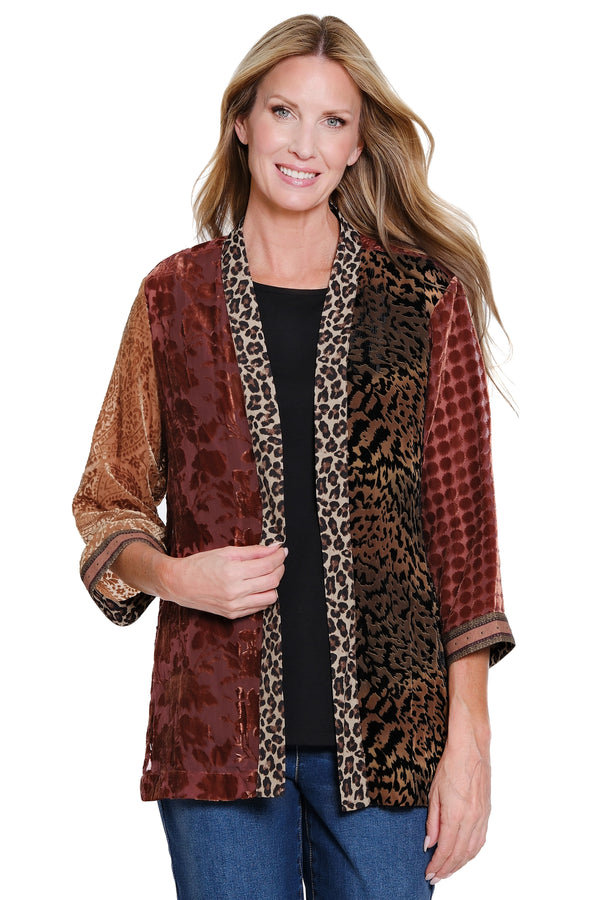 Mixed Burnout Kimono - Multi