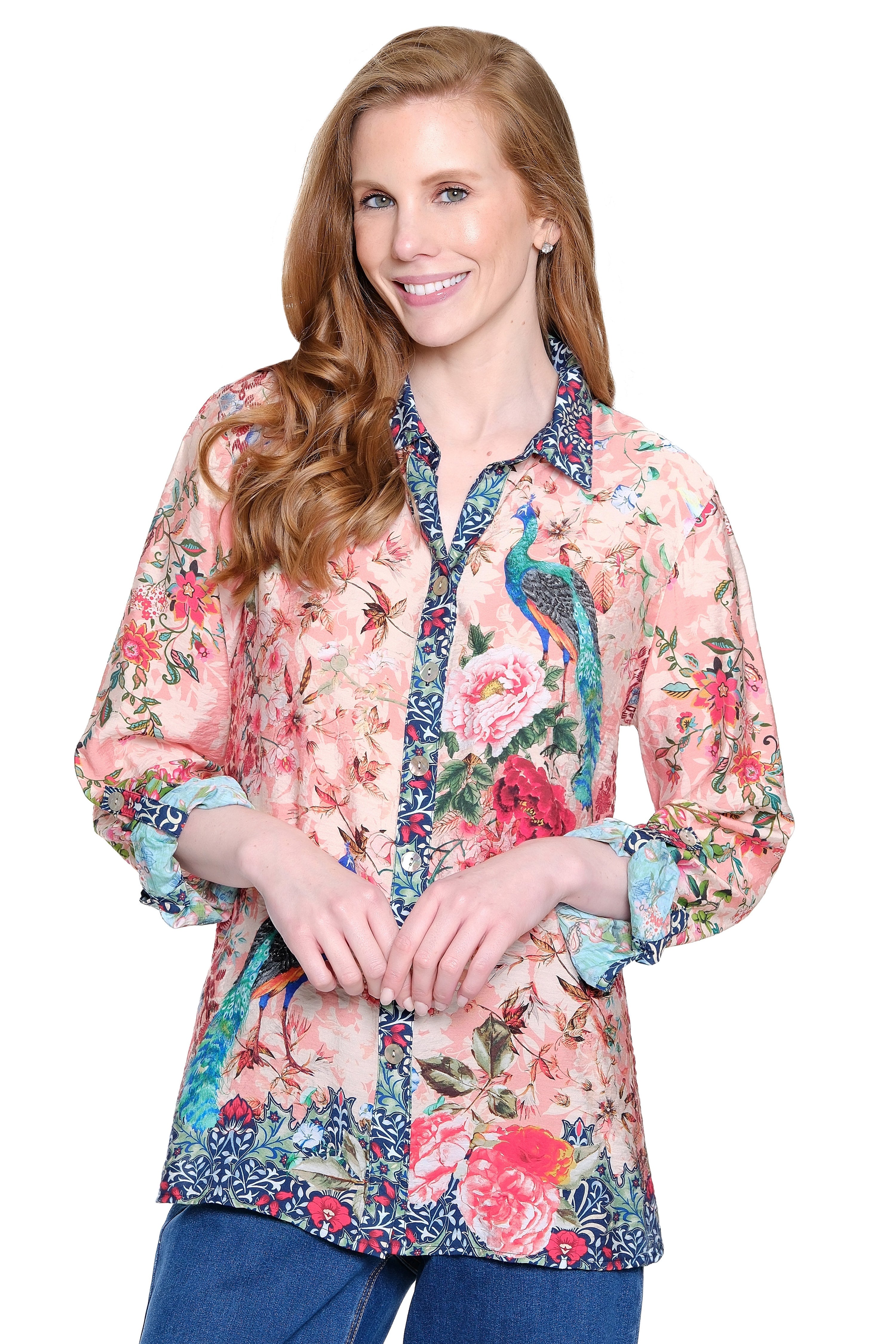 Mixed Floral Tunic - Floral Multi