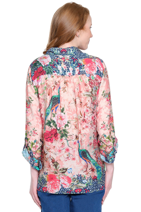 Mixed Floral Tunic - Plus - Floral Multi