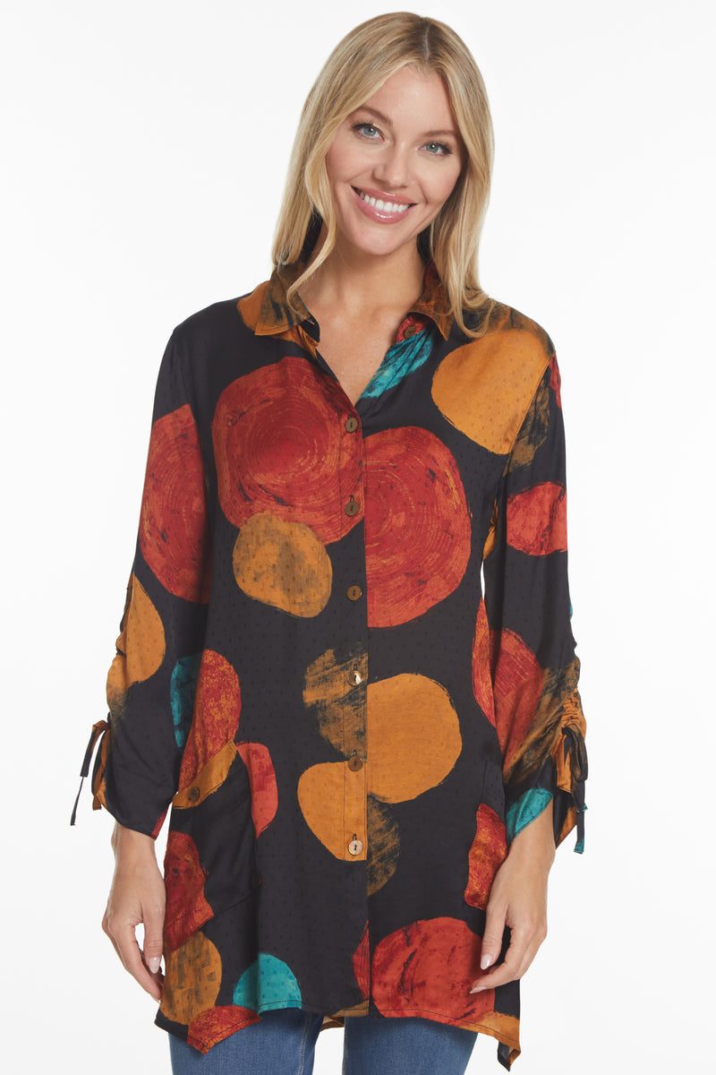 Dot Print Tunic - Women's - Circle Multi