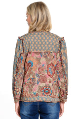 Quilted Multi Print Jacket - Petite - Floral Multi