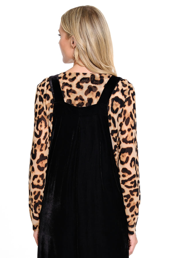 Mesh Long Sleeve Top - Cheetah