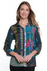 Mixed Print Top - Women's - Multi