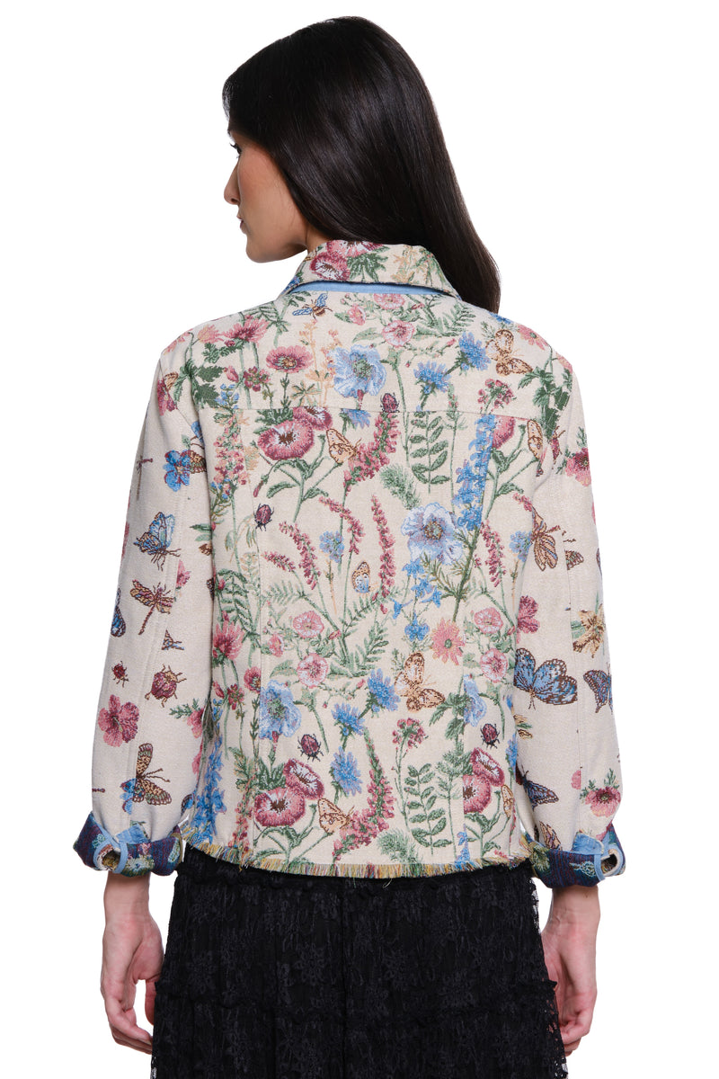 Mixed Jacquard Jacket - Floral Multi