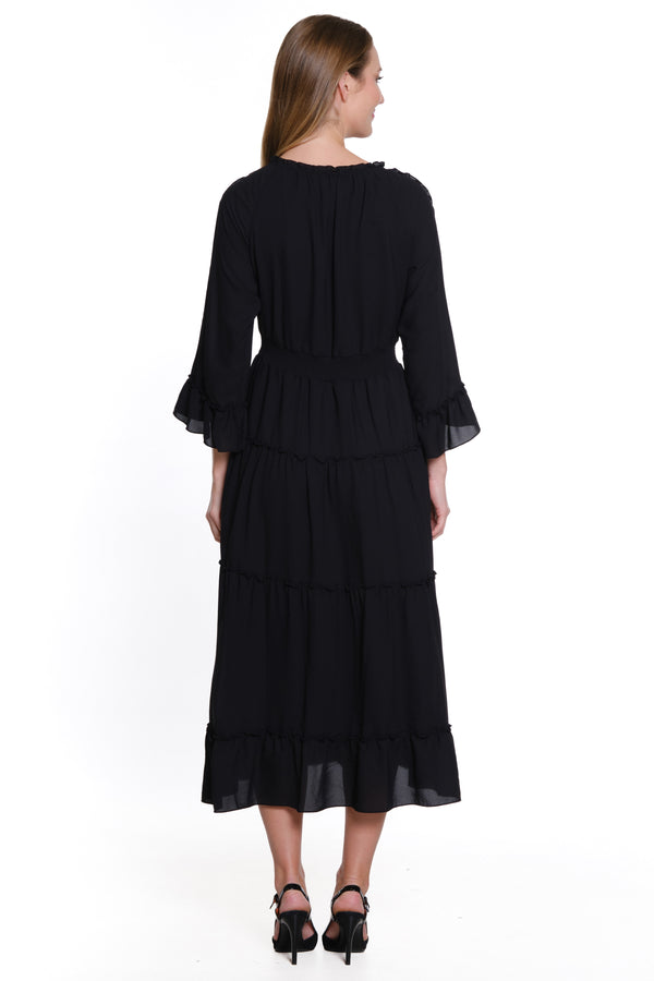 Tiered Dress - Black