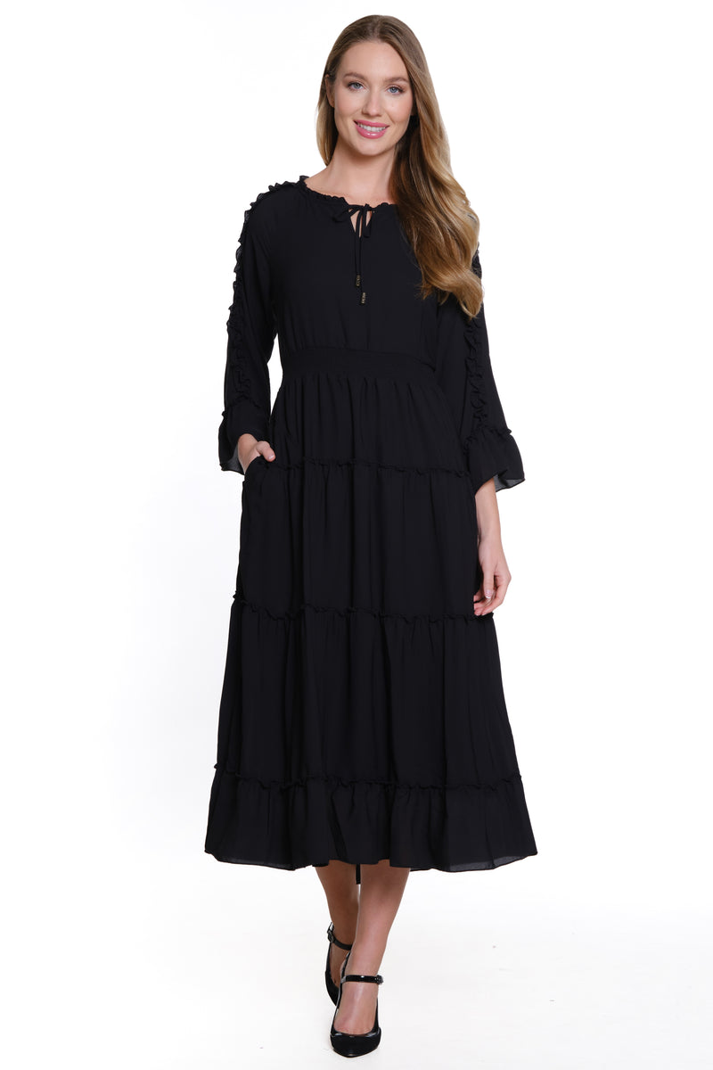 Tiered Dress - Black