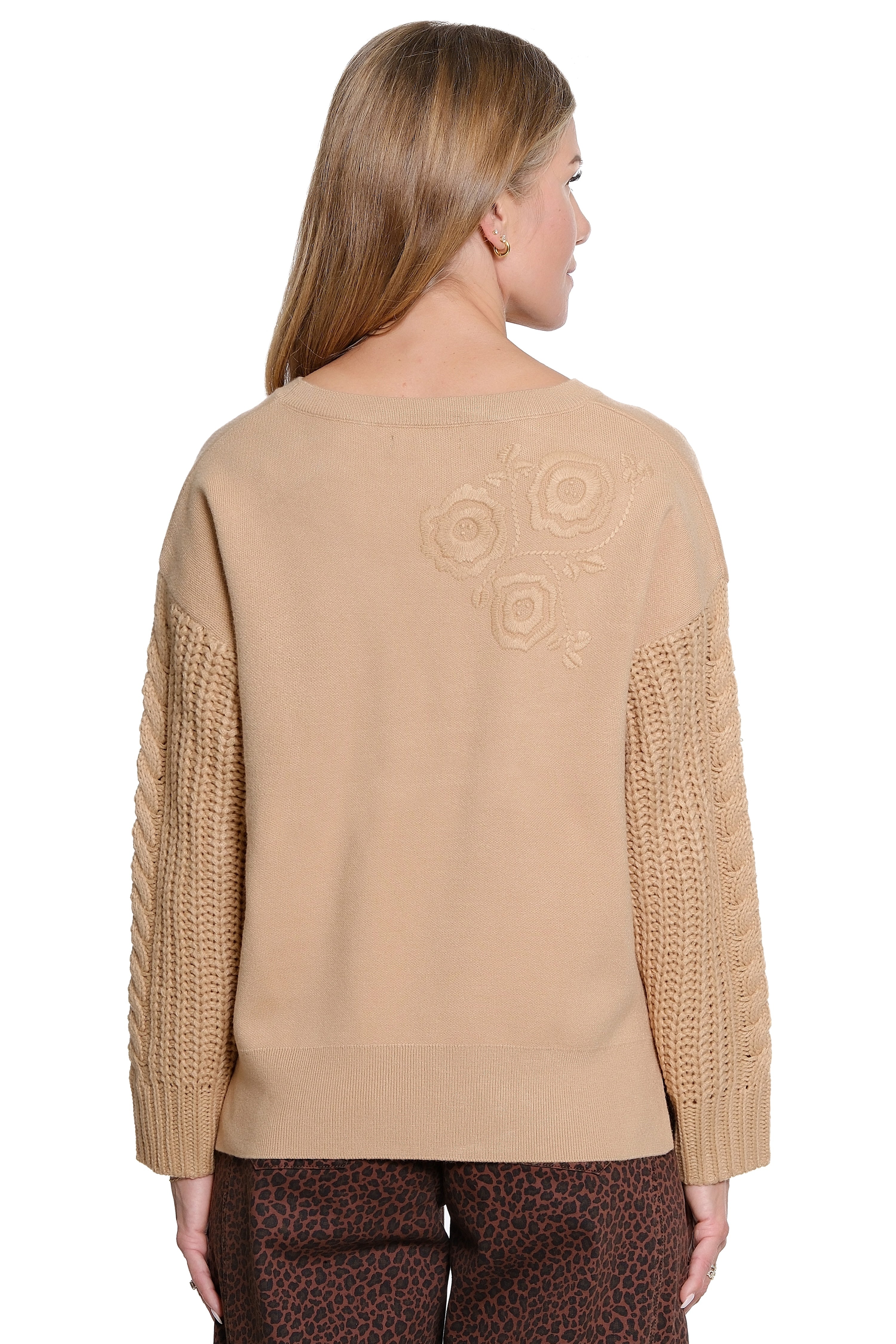 Pullover Knit Sweater - Khaki