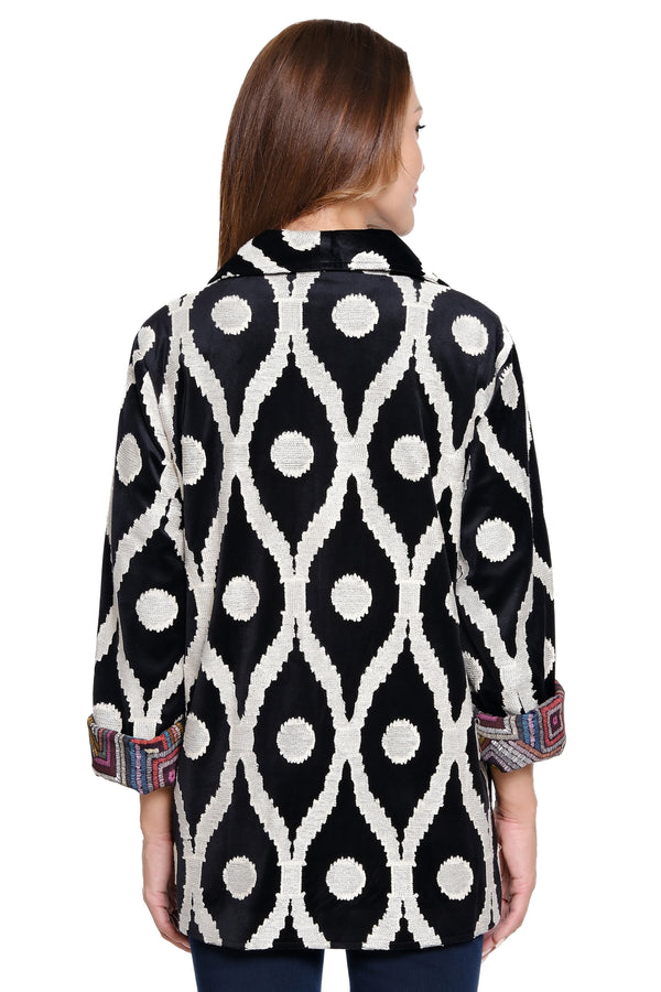 Tapestry Oversized Jacket - Black/White