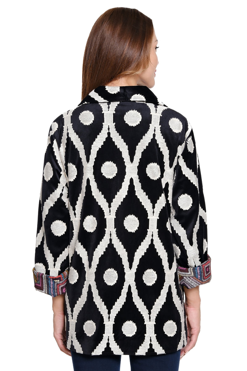 Tapestry Oversized Jacket - Black/White