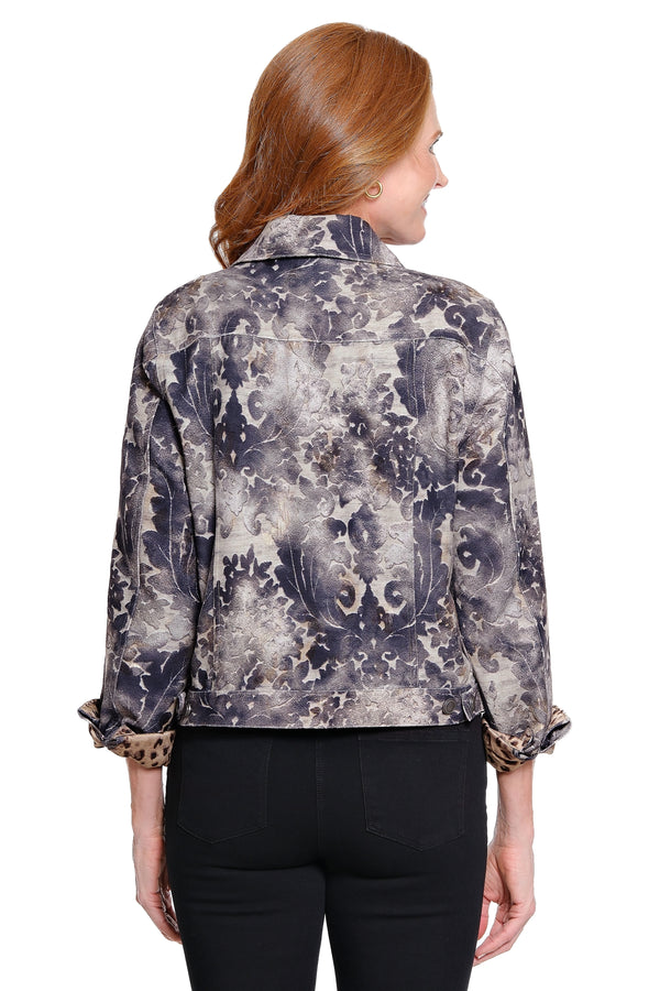 Chenille Burnout Jacket with Pockets - Natural