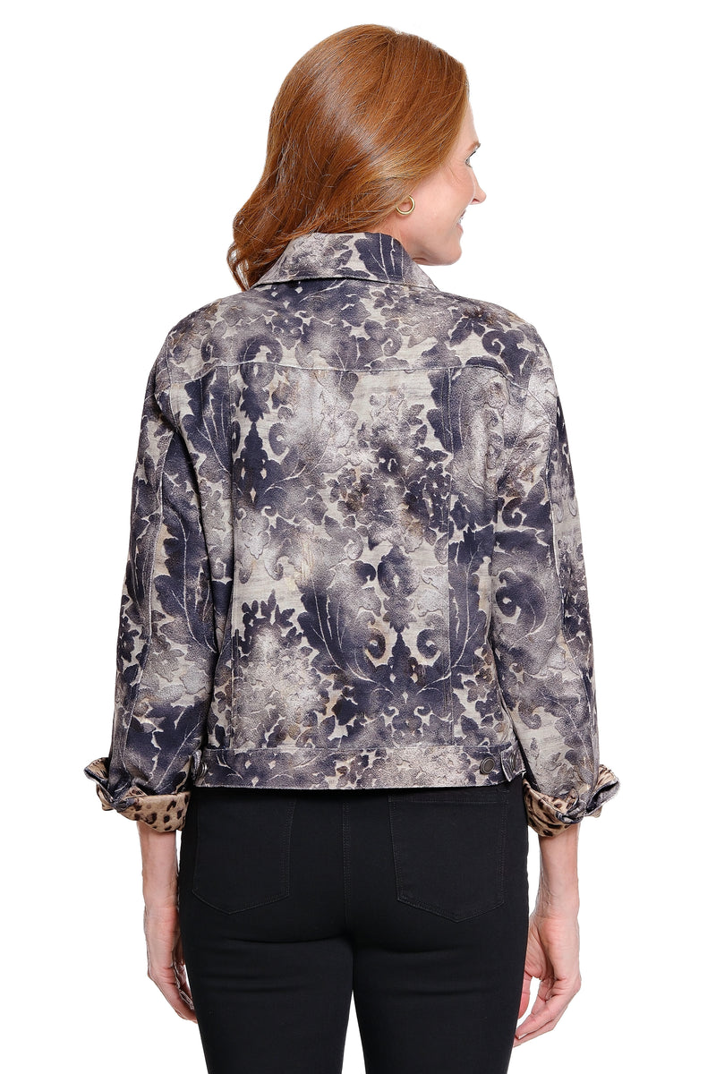 Chenille Burnout Jacket with Pockets - Natural