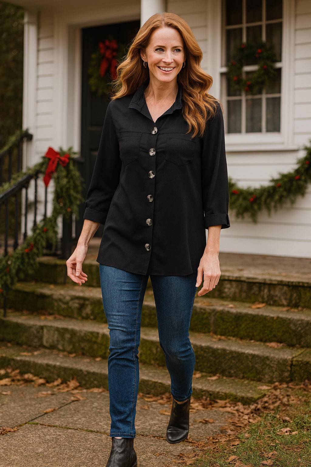 Solid Camp Shirt - Black