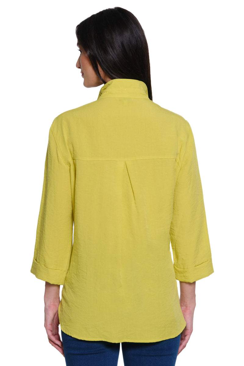 Solid Camp Shirt - Petite - Citron