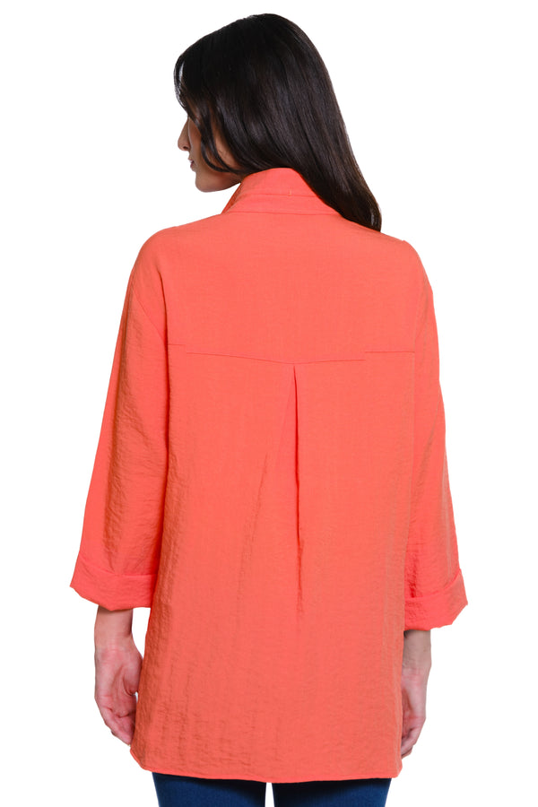 Solid Camp Shirt - Women's - Coral