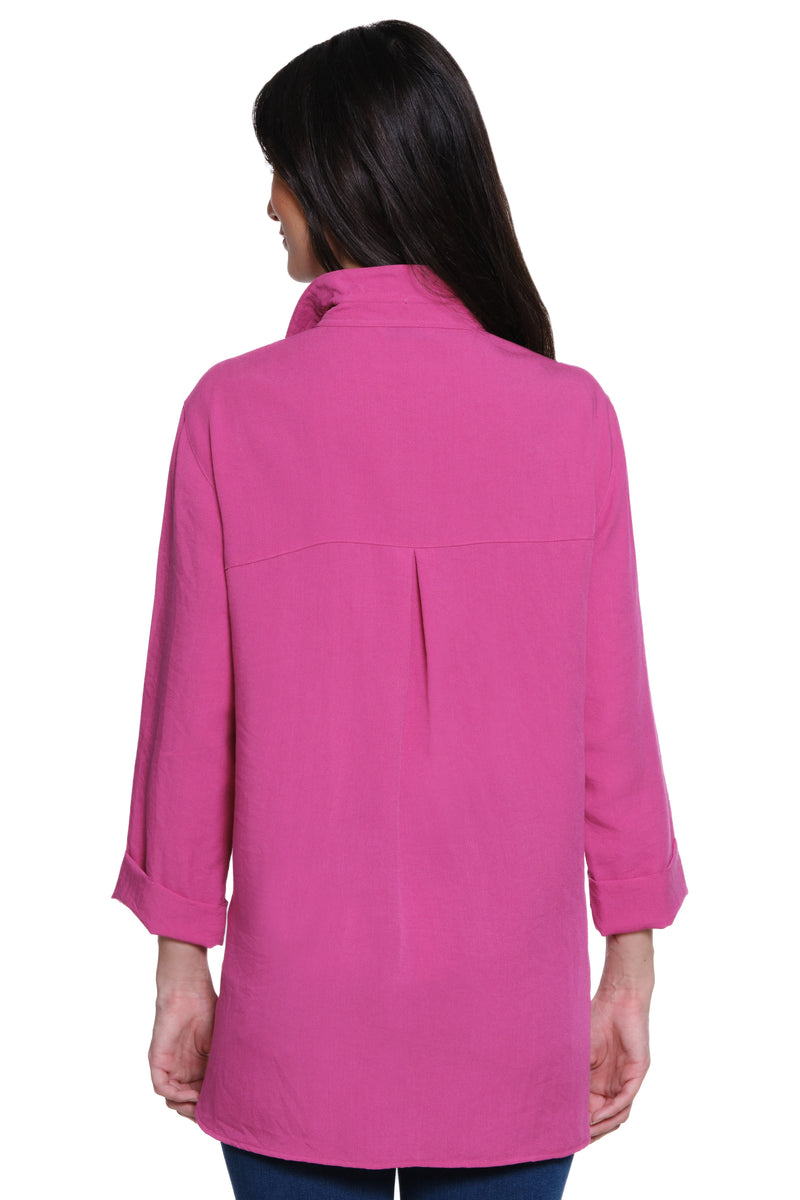 Solid Camp Shirt - Fuchsia