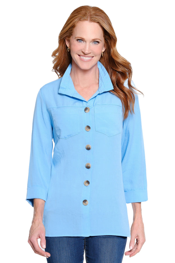 Solid Camp Shirt - Sky