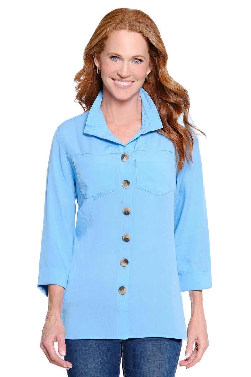 Solid Camp Shirt - Sky