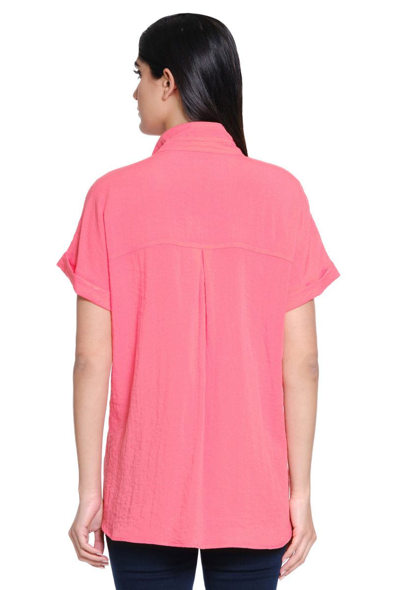 Solid Camp Shirt - Coral