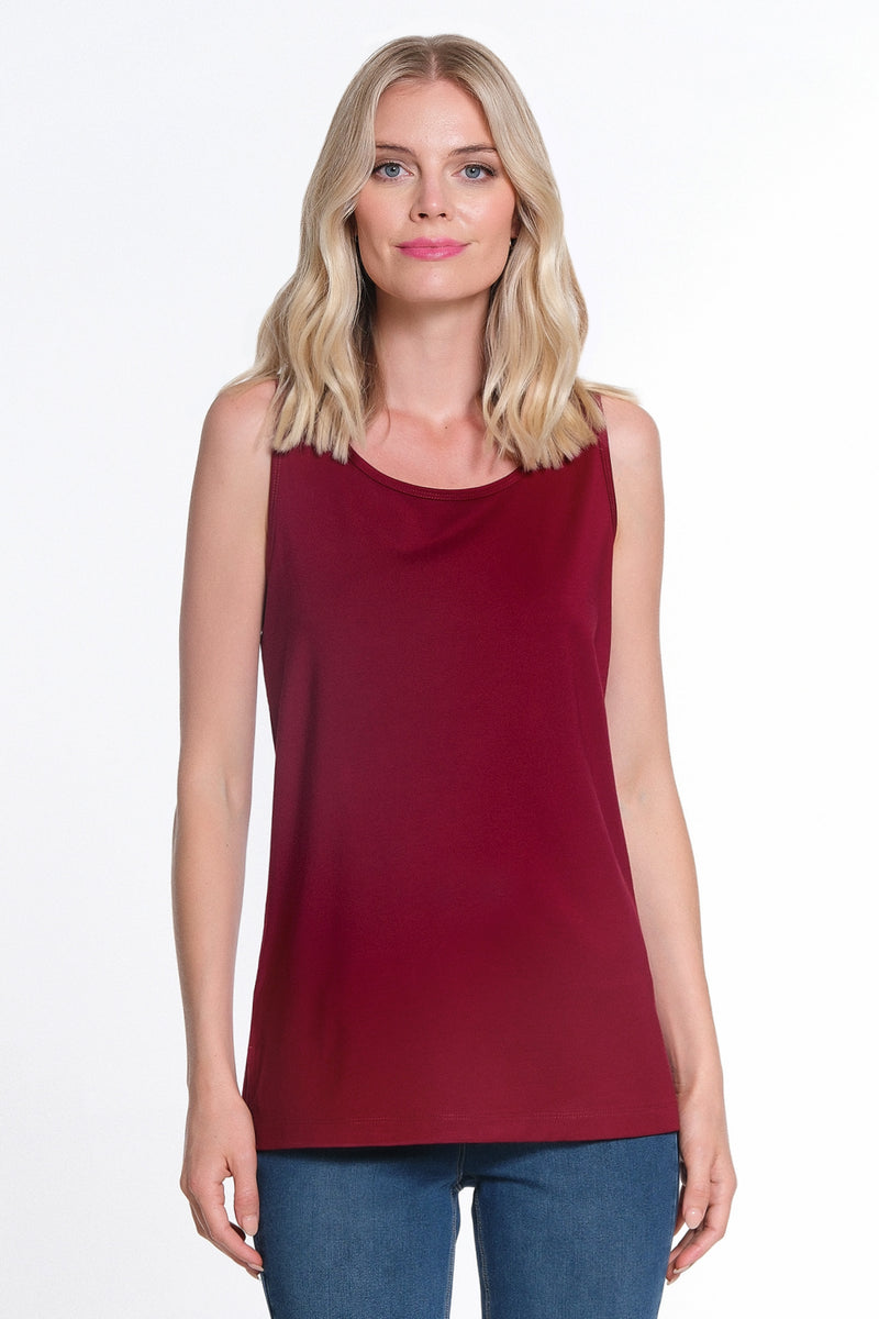 Soft Bamboo Knit Tank - Burgundy